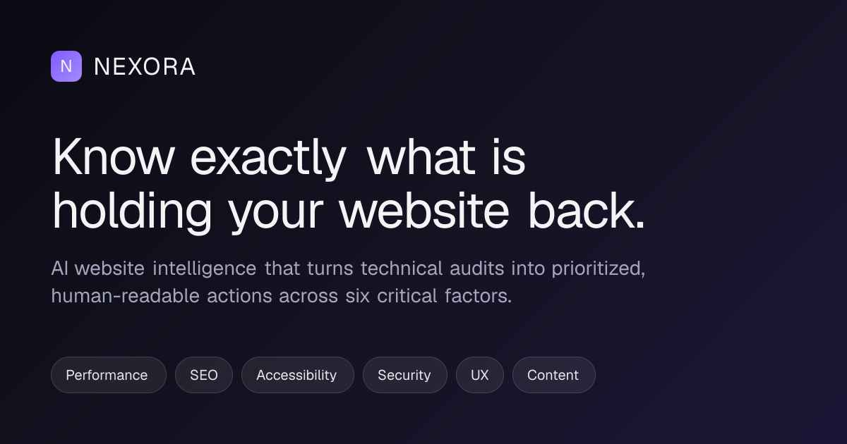 NEXORA — AI Website Intelligence